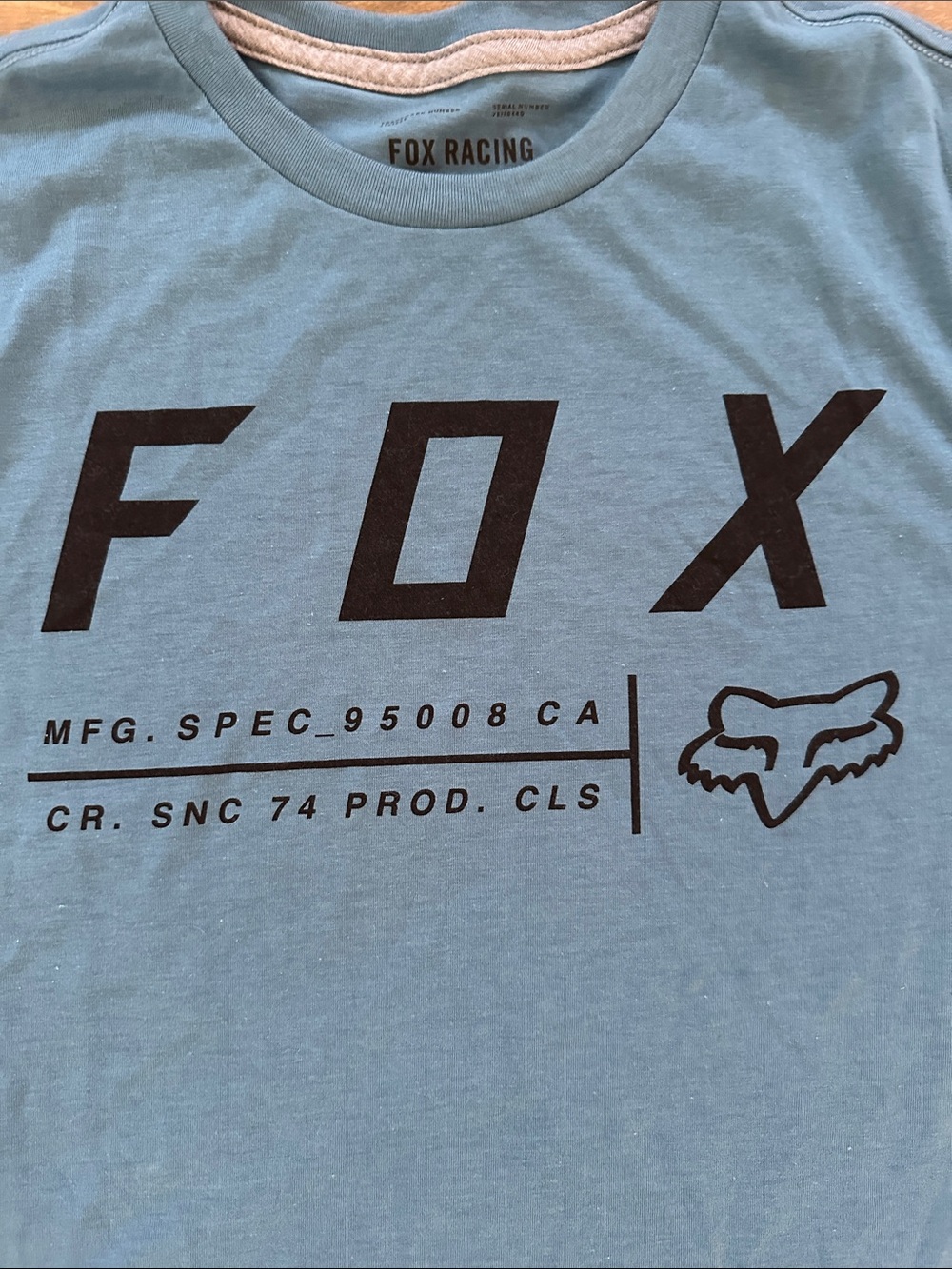 Fox Racing Blue Tee, Size S. - Picture 2 of 8